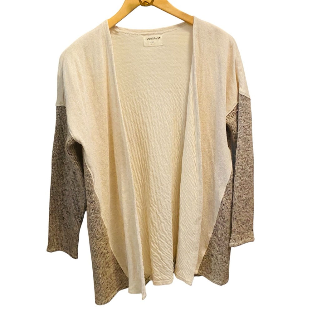 Gentle Fawn Wolf Open Midi Two Tone Cardigan